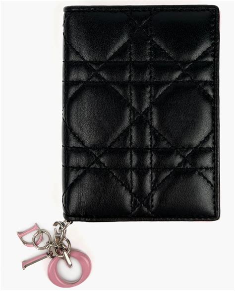 dior floral card holder|lady dior flap card holder.